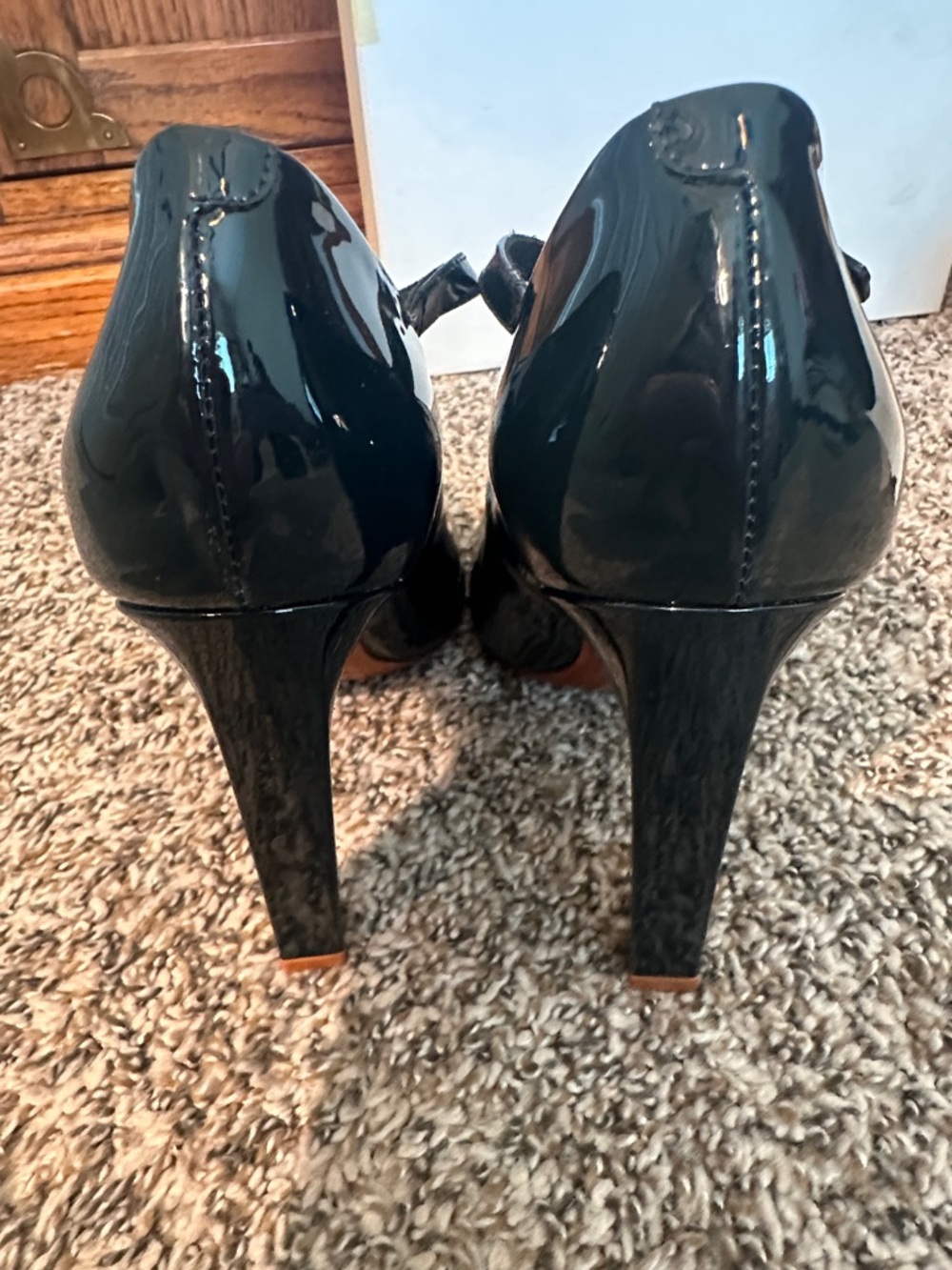 Celine Navy Patent Mary Jane Heels with box and dust bags  Size 37 - Picture 8 of 15